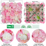 Popxstar 6PCS Artificial Flowers Rose Wall Panel 3D Flower Backdrop for Home Salon Wedding Party  Bridal Shower indoor Outdoor Decoration