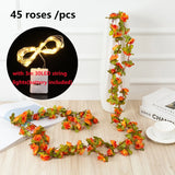 Popxstar spring decor 2.5m Artificial Flowers Rose Vine DIY Fake Plants Flower Spring Autumn Garden Arch Christmas Rattan Wedding Home Room Decoration