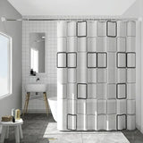 Popxstar Waterproof Shower Curtain Mildew Proof Durable Bathroom Screens With Hook Modern Printed Bathtub Curtains Bathroom Accessories