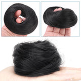 Popxstar Synthetic Hair Bun Curly Straight Hair Messy Bun Scrunchies Updo Hair Bands Elastic Band Hairpieces for Women Volume Fringe Fake