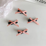 Popxstar 1Pc New Sweet Bowknot Hair Clips Hair Accessories Fairy Bow Hairpin Headwear Mini Ribbon Barrette Girls Cute Bowknot Hairpin DIY