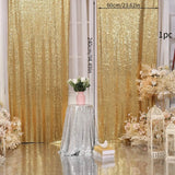 Popxstar Sequin Backdrop Curtain 60*240cm Glitter Photo Backdrop Curtain for Party Birthday Christmas Wedding Decoration