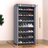 Popxstar 8layers Zippered Multi-Layer Dust Proof Shoe Rack Simple Assembled Large Capacity Shoe Storage Cabinet For Entryway Living Room