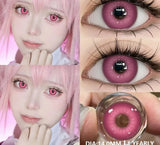 Popxstar 1 Pair Fashion Pink Cosplay Anime Lenses Color Contact Lenses for Eyes Cosmetics Purple Lenses Yearly Eye Contact Lens