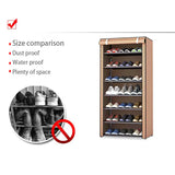 Popxstar 8layers Zippered Multi-Layer Dust Proof Shoe Rack Simple Assembled Large Capacity Shoe Storage Cabinet For Entryway Living Room