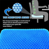 Popxstar Gel Seat Cushion Double Thick Egg Gel Summer Cushion for Pressure Relief Breathable Chair Pad Car Seat Office Chair Soft Cushion