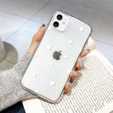 Popxstar Clear Phone Case For iPhone 16 Pro Case iPhone 15 13 11 12 14 Pro Max 12 13 Mini XR X XS 7 8 Plus SE Shockproof Love Heart Cover