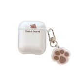 Popxstar INS cartoonTransparent Case Cow Acrylic Keychain Bell Pendant For Apple Airpods Pro 2 1 Airpod 3 Earphone Accessorie cases