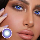 Popxstar Halloween Cosplay Lenses 2PCS  Color Contact Lenses for Eyes Blue Lense Fashion Lenses Beauty Makeup Anime Lenses