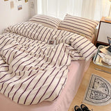 Popxstar Nordic Sling Bed 150 Bedding Sets Stripes Duvet Cover Set Quilt Cover Bed Sheet Quilt Sets Queen Size  Comforter Sets