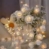 Popxstar 10LED Valentine's Day Rose String Lights Flower Garland Fairy Light Romantic Gift Valentine Anniversary Wedding Party Decoration