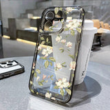 Popxstar Flower Phone Case For iPhone 13 16 Pro 15 11 12 14 Pro Max XR X XS 7 8 Plus SE Shockproof Transparent Cover Silicone Soft Fundas