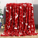 Popxstar Christmas Throw Blanket,Flannel Snowflake Gingerbread Xmas Fleece Blanket,Winter Warm Soft Plush Blanket For Couch Sofa Bed