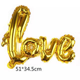 Popxstar New love bride and groom wedding decoration Valentine's Day proposal rose lipstick ring shape aluminum balloon