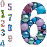 Popxstar Diy Balloons Numbers Mosaic Balloon Filling Box Mosaic Number Alphabet Frames Balloon Decoration Baby Party Anniversary Decor