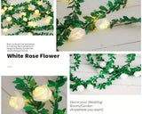 Popxstar 1.5/3/6M Rose LED Fairy String Lights Battery Powered Flower Garland For Wedding Valentine's Day Event Party Garland Decoration