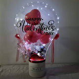 Popxstar Led Party Hot Air Balloon Bouquet Gift Surprise Tool Bopo Box Christmas Stuff Reveal Packing Wrap Gifting Packaging Basket Candy