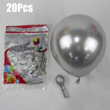 Popxstar Bright Flicker Light Transparent Balloon Silver Foil Number Balloons For Happy Birthday Adult Surprise Party Decoration Supplies