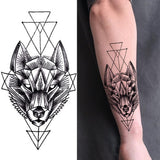 Popxstar Teenagers over Knee Tattoo Men Small Men's TattoosGod Cross Lion Temporary Tattoos For Men Women Realistic Compass Lion Fake Tatoos Forearm Jesus Christ Thigh Tattoo Sticker