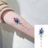 Popxstar Waterproof Temporary Tattoo Sticker black machine gun tatto flash tatoo fake tattoos for men women