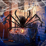 Popxstar 30cm/50cm/75cm/90cm/125cm/150cm/200cm Black Spider Halloween Decoration Haunted House Prop Indoor Outdoor Giant Decor