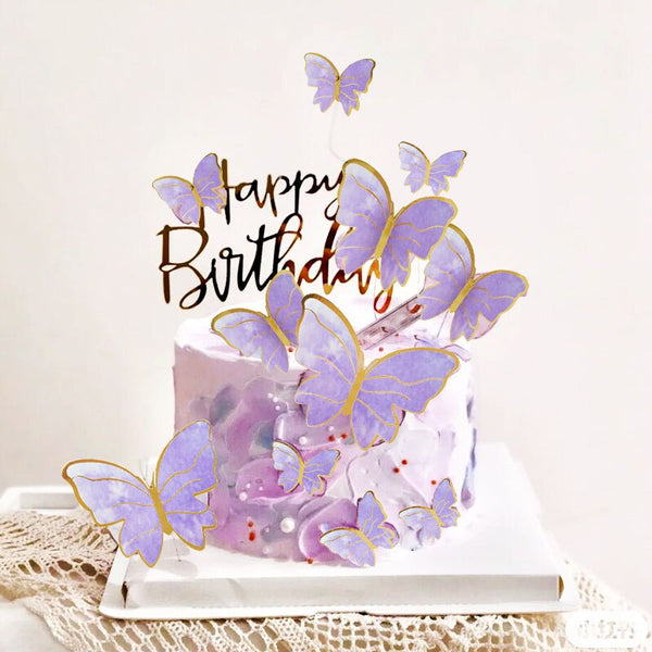 Popxstar 1Set Happy Birthday Cake Toppers Cake Decoration Handmade But ...