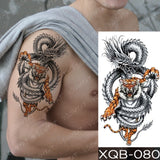 Popxstar New Year's Day Valentine's Day  Waterproof Temporary Tattoo Sticker Forest Lion Tiger Bear Flash Tattoos Women Leopard Wolf Crown Body Art Arm Fake Tatoo Men