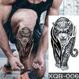 Popxstar New Year's Day Valentine's Day  Waterproof Temporary Tattoo Sticker Forest Lion Tiger Bear Flash Tattoos Women Leopard Wolf Crown Body Art Arm Fake Tatoo Men