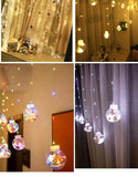 Popxstar LED Curtain String Light Ball Christmas Decoration Christmas and New Year DIY Decorative Light String Christmas Decoration