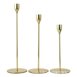 Popxstar 3Pcs/Set Chinese Style Metal Candle Holders Simple Golden Wedding Decoration Bar Party Living Room Decor Home Decor Candlestick