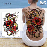 Popxstar large temporary tatoo for men tattoo body art full back sexy tattoo sticker lion king tiger dragon tattoo designs waterproof