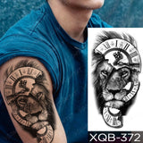 Popxstar New Year's Day Valentine's Day  Waterproof Temporary Tattoo Sticker Forest Lion Tiger Bear Flash Tattoos Women Leopard Wolf Crown Body Art Arm Fake Tatoo Men