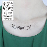 Popxstar Feather Bird 8 Element Pattern Dandelion Temporary Tattoo Sticker Fake Tattoos for Women Men Body Makeup Waterproof Stickers