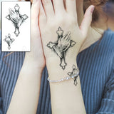 Popxstar Feather Bird 8 Element Pattern Dandelion Temporary Tattoo Sticker Fake Tattoos for Women Men Body Makeup Waterproof Stickers