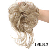 Popxstar   Synthetic Messy Chignon Donut Hair Bun Hair Accessories  Scrunchies Elastic Hair Band Hair Ties Curly Hairpiece Blonde Hair