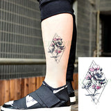 Popxstar Waterproof Temporary Tattoo Sticker black machine gun tatto flash tatoo fake tattoos for men women