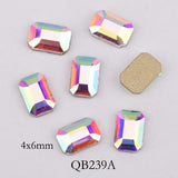 Popxstar 20pcs Crystals Nail Diamond Stone Strass AB Glass Rhinestones For 3D Nails Art Decorations Supplies Jewelry QB217-246A