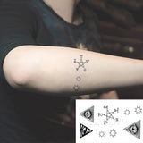 Popxstar Waterproof Temporary Tattoo Sticker black machine gun tatto flash tatoo fake tattoos for men women