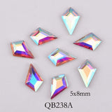 Popxstar 20pcs Crystals Nail Diamond Stone Strass AB Glass Rhinestones For 3D Nails Art Decorations Supplies Jewelry QB217-246A