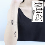 Popxstar Feather Bird 8 Element Pattern Dandelion Temporary Tattoo Sticker Fake Tattoos for Women Men Body Makeup Waterproof Stickers