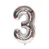 Popxstar Bright Flicker Light Transparent Balloon Silver Foil Number Balloons For Happy Birthday Adult Surprise Party Decoration Supplies