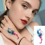 Popxstar Waterproof Temporary Tattoo Sticker black machine gun tatto flash tatoo fake tattoos for men women