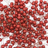 Popxstar Valentine's Day 50pcs 12mm Mini Pearl Plastic Stamen Artificial Flower Cherry Fruit Stamens Wedding Christmas Wreaths DIY Gift Box Decoration