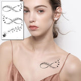 Popxstar Feather Bird 8 Element Pattern Dandelion Temporary Tattoo Sticker Fake Tattoos for Women Men Body Makeup Waterproof Stickers