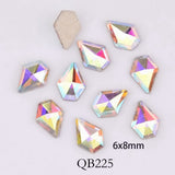 Popxstar 20pcs Crystals Nail Diamond Stone Strass AB Glass Rhinestones For 3D Nails Art Decorations Supplies Jewelry QB217-246A