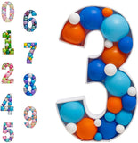 Popxstar Diy Balloons Numbers Mosaic Balloon Filling Box Mosaic Number Alphabet Frames Balloon Decoration Baby Party Anniversary Decor