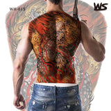 Popxstar large temporary tatoo for men tattoo body art full back sexy tattoo sticker lion king tiger dragon tattoo designs waterproof