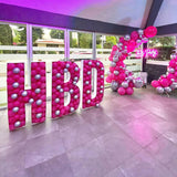 Popxstar  Letter Heart A-z 40inch Big Balloon Number Mosaic 0-9 Happy Birthday Wedding Party Decoration Baby Shower Large Figure Globo DIY