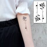 Popxstar Feather Bird 8 Element Pattern Dandelion Temporary Tattoo Sticker Fake Tattoos for Women Men Body Makeup Waterproof Stickers