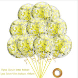 Popxstar 12 Inch 10pcs Transparent Balloon Confetti Helium Baby Shower Birthday Party Wedding Decoration  Sequins